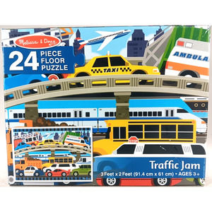 Traffic Jam Floor Puzzle 24 Piece Jigsaw Puzzle 3 x 2 Ft Melissa & Doug